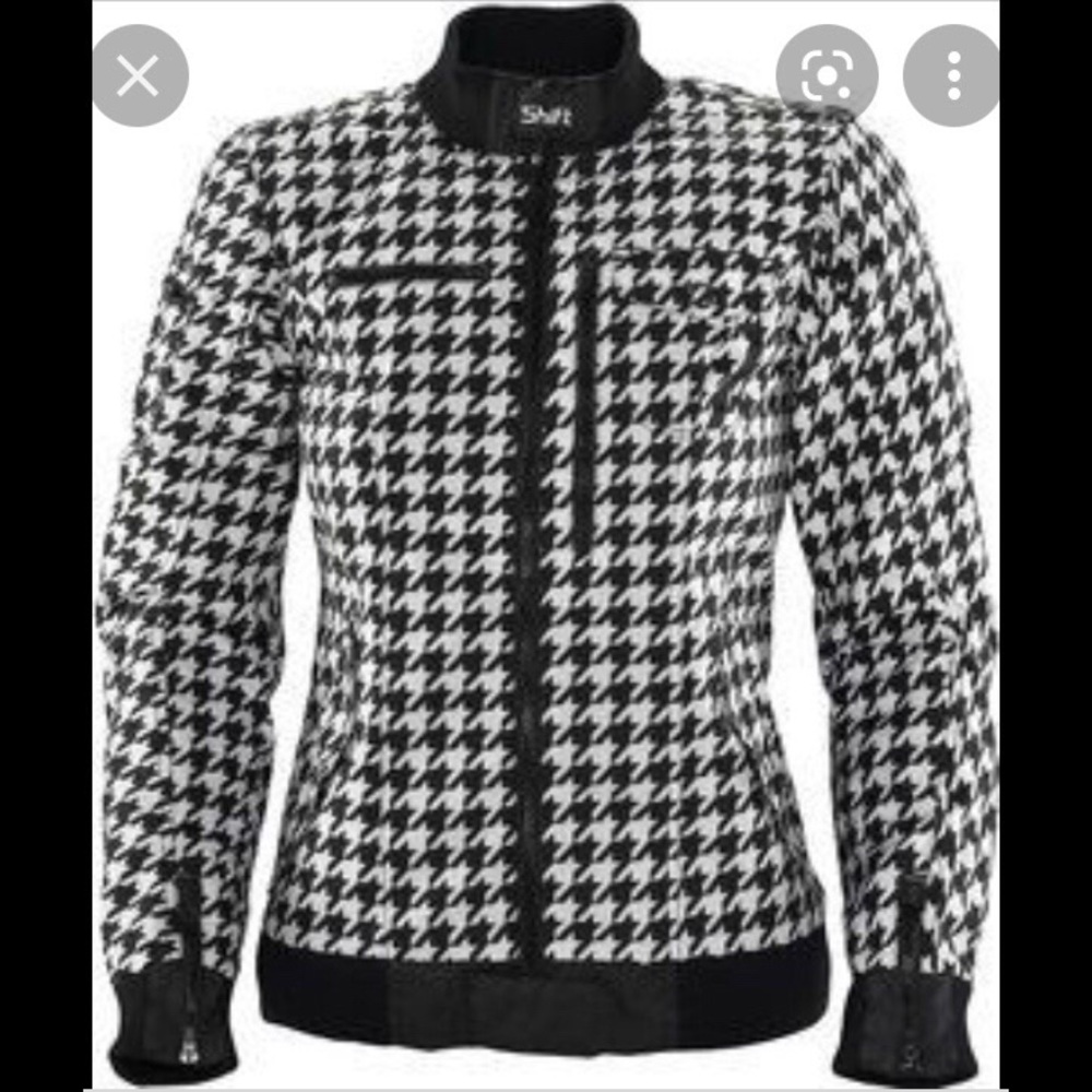 SHIFT stylish houndstooth motorcycle jacket